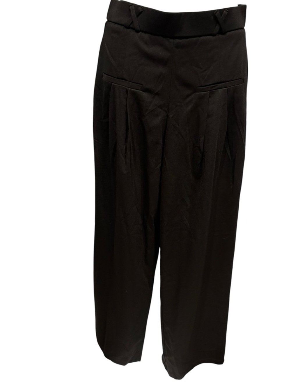OGL Ponte-De-Roma Drapey Bamboo Ponte Mid Rise Wide Leg Trouser with Pockets XS - Picture 12 of 16